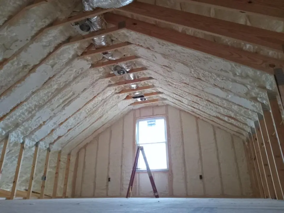 Spray foam roofing application for Crawl Space Insulation project in Lumberton